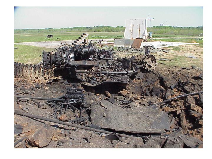 Останки от танк поразен от FGM148-Javelin