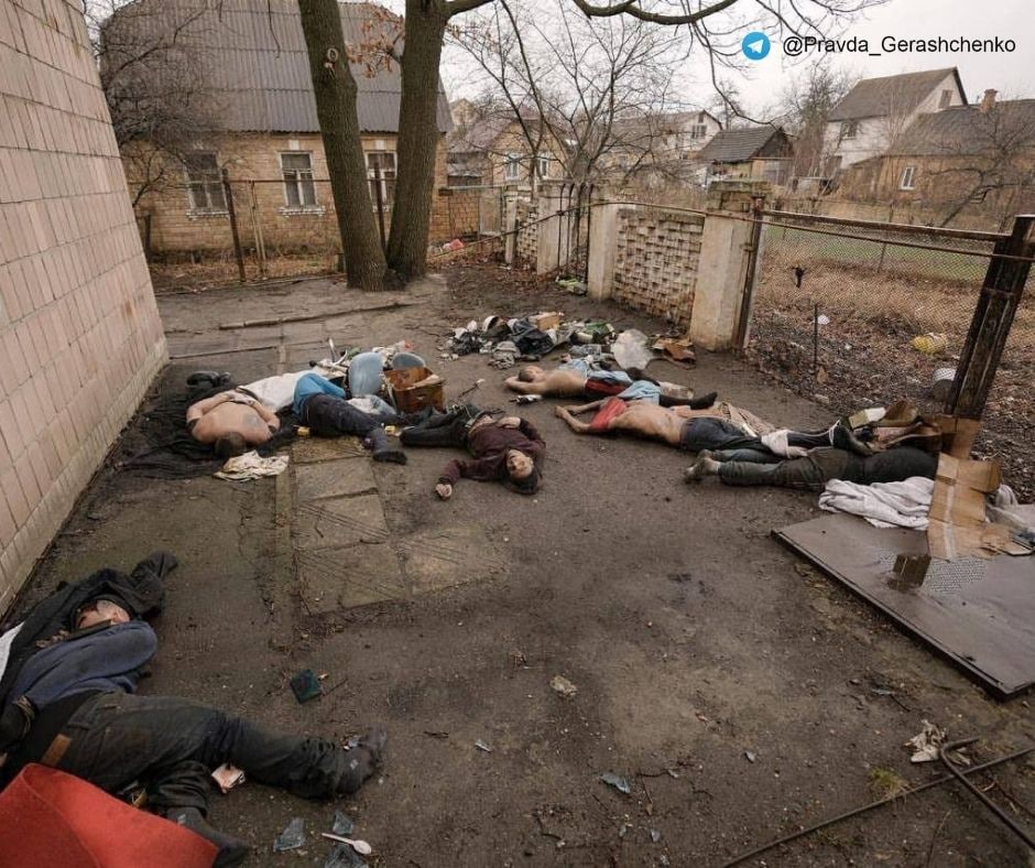 Масови разстрели на цивилни украинци в Буча